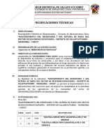 Especificaciones Técnicas Canastillas