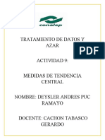 Tratamiento de Datos y Azar. Actividad 9