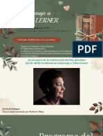 Presentación Programa Homenaje A Elisa Lerner 19 de Abril de 2023