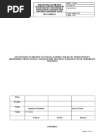 Procedimiento para Adecuacion de Acometida e Instalacion de Cargador para Bateria CTYC