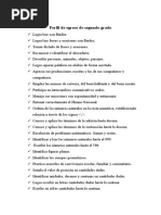 Perfil de Egreso de Estuantes de Segundo Grado