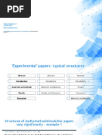 "Story" and Structure of Scientific Papers: Materials & Methods Section