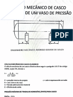 Cálculo Mecânico de Casco Cilindrico e Pmta Vaso de Pressão