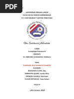 Contabilidad Financiera III: Constitución de La Sociedad en Comandita