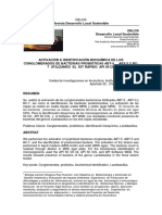 Activación e Identificación Bioquímica de Los Conglomerados de Bacterias Probióticas Abt-5, Aby-3 y BC7 Utilizando El Kit Rápido Api 50 CH