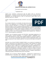 Acta de Liquidacion Unilateral Del Contrato Ps-012