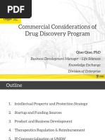 Commercial Considerations of Drug Discovery Program