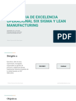 Estrategia de Excelencia Operacional Six Sigma Y Lean Manufacturing