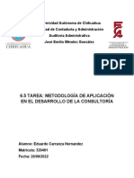 6.5 Tarea: Metodología de Aplicación en El Desarrollo de La Consultoría