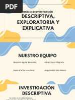 Modelo de Investigación Descriptiva, Explorativa y Explicativa