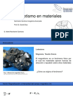 Magnetismo en Materiales: Seminario Química Inorgánica Avanzada Prof: Dr. David Díaz