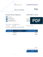 Factura: Mendez Moreno Alejandra FACTURAR A Morales Ruiz Gloria Estela