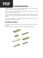 Mechanical Keys Theory