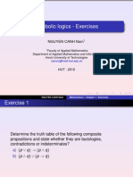 Chapter I - Symbolic Logic - Exercises