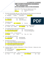 MCQ From All Chapters of Economics Ca Foundation