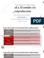 UNIDAD 4 El Sonido y La Postproducción 2023