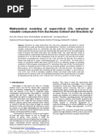 Mathematical Modeling of Supercritical CO2 Extraction of Valuable Compounds