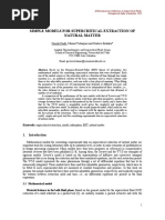 Simple Models For Supercritical Extraction of Natural Matter