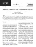 Supercritical Extraction From Solid Process Design Data