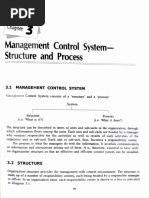 Management Control System: Structure and Process