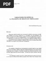 Variaciones Filosóficas en Tertuliano. Ramos Pasalodos