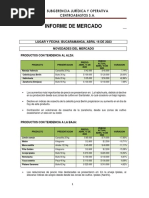 Informe de Mercado: Subgerencia Jurídica Y Operativa Centroabastos S.A