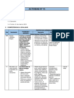 Actividad #15: 1.1. Grado y Sección: 5° 1.2. Profesor (A) : 1.3. Duración: 1.4. Fecha: 31 de Marzo 2023