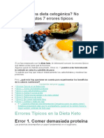 Errores de Dietas Keto