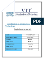 Introduction To Information Technology: Digital Assignment-2