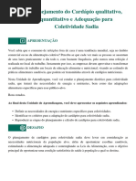 Planejamento Do Cardápio Qualitativo, Quantitativo e Adequação para Coletividade Sadia