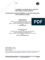 33.les Pratiques de L'intelligence Territoriale Dans Le Cadre de La Préparation Du Plan D'action Communal