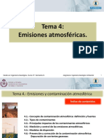 Tema 4: Emisiones Atmosféricas.: Grado en Ingeniería Geológica. Curso 3º. Semestre 6