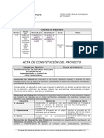 Acta de Constitución Del Proyecto - Blanco