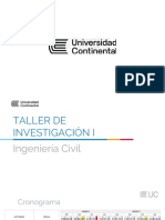 TALLER DE INVESTIGACIÓN I - ING. CIVIL SESIÓN 25 y 26