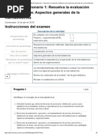 (AAB01) Cuestionario 1: Resuelva La Evaluación Calificada Sobre: Aspectos Generales de La Mercadotecnia Instrucciones Del Examen