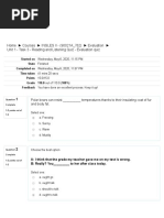 Unit 1 - Task 3 - Reading and Listening Quiz - Evaluation Quiz1