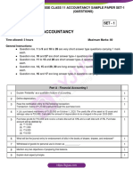 Cbse Class 11 Accountancy Sample Paper Set 1 Questions