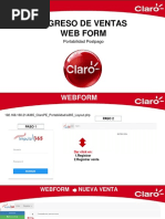 Ingreso de Ventas Web Form: Portabilidad Postpago