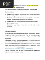 Cell Injury and Cell Death Handout