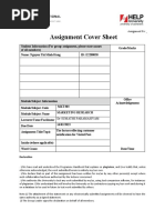 Assignment Cover Sheet: DR Sumathi Paramasivam