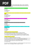 Summative Test in Understanding Culture