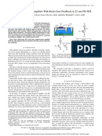 A Single-Transistor Amplifier With Back-Gate Feedback in 22-Nm FD-SOI