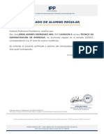 Certificado de Alumno Regular Ipp