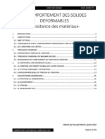 Comportement Des Solides Deformables - Résistance Des Matériaux