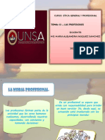 Las Profesiones: Curso: Etica General Y Profesional