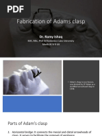 Fabrication of Adams Clasp: Dr. Ramy Ishaq