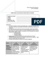 Rúbrica Evaluación de Planificación de Actividades Práctica I