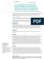 Efficacy and Safety of Ashwagandha (Withania Somnifera) Root Extract in Insomnia and Anxiety: A Double-Blind, Randomized, Placebo-Controlled Study