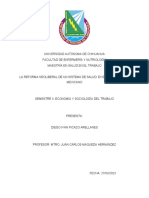 Reporte. La Reforma Neoliberal de Un Sistema de Salud. Evidencia Del Caso Mexicano