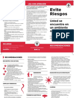 Folleto Recomendaciones Evite Riesgos